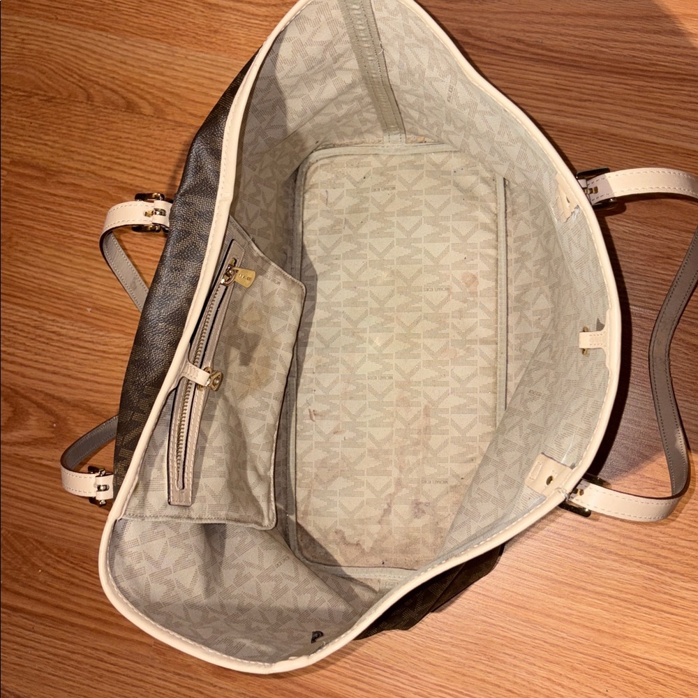 Michael Kors Dark Brown and Tan Tote - Picture 6 of 7